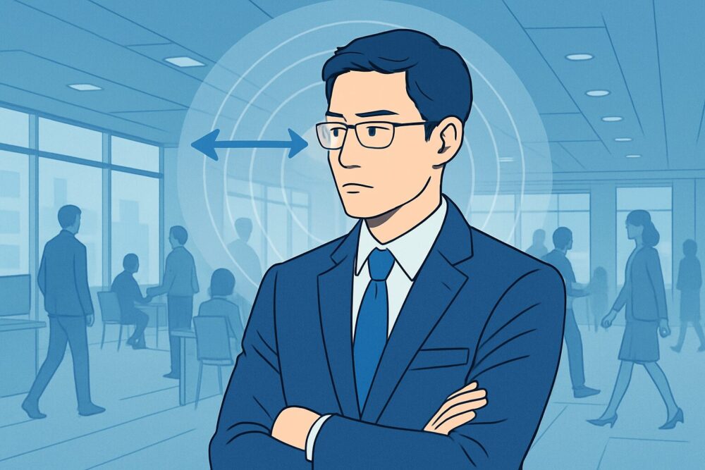 周りを見る人